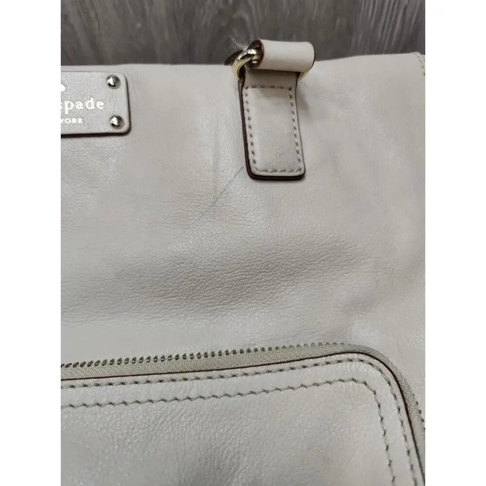 Kate Spade Baxter Street Cobble Hill Carry All Leather Top Handle Bag Cream
